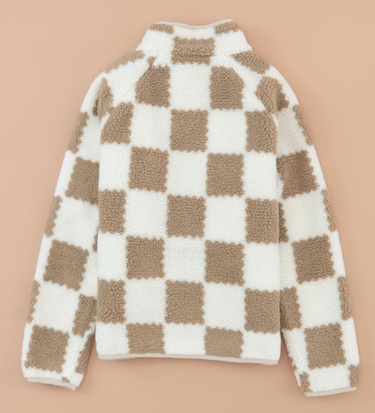 Checker Sherpa Snap Button Jacket